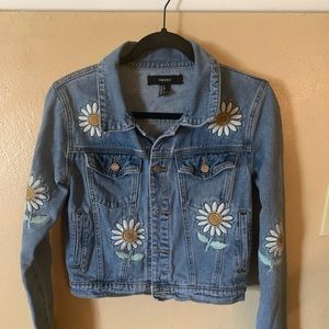 Forever 21 daisy denim jacket